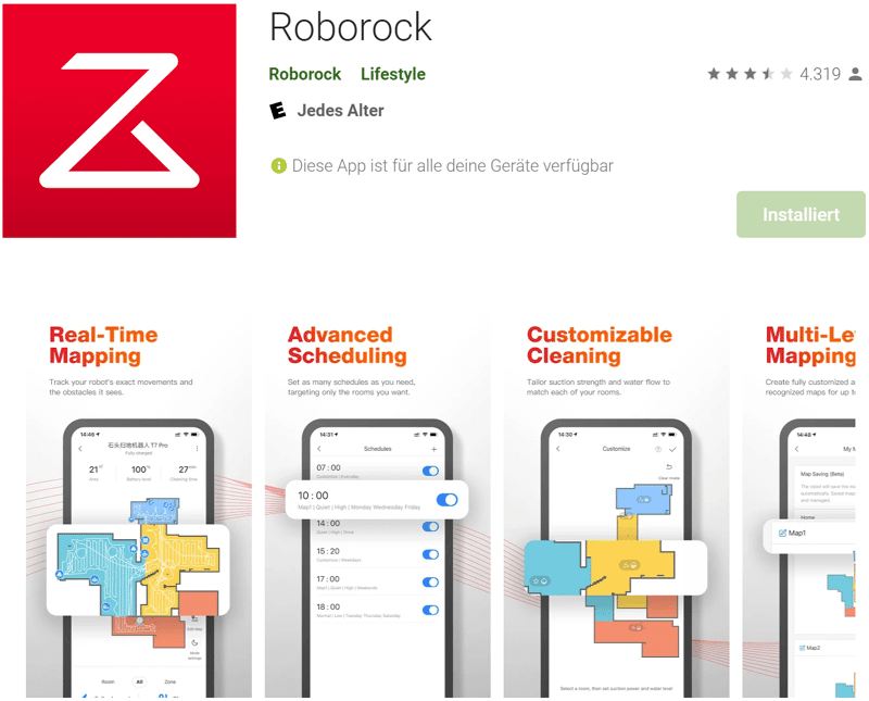 Приложение Roborock в App Store
